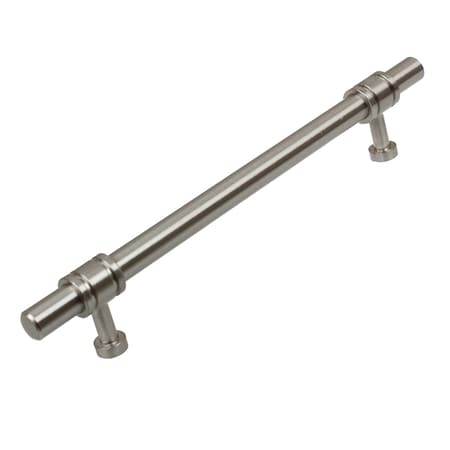 Gliderite Hardware 6-1/4 in. Center to Center Satin Nickel Barrel Ring Bar Pull - 4340-160-SN, 5PK 4340-160-SN-5